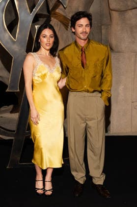 PFW - Saint Laurent Front Row AnaLuisa Corrigan and Logan Lerman attend the Womenswear Fall Winter 2026-2027 show as part of Paris Fashion Week on March 03, 2026 in Paris, France. Photo by Laurent Zabulon ABACAPRESS.COM Paris France  Copyright: xZabulonxLaurent ABACAx