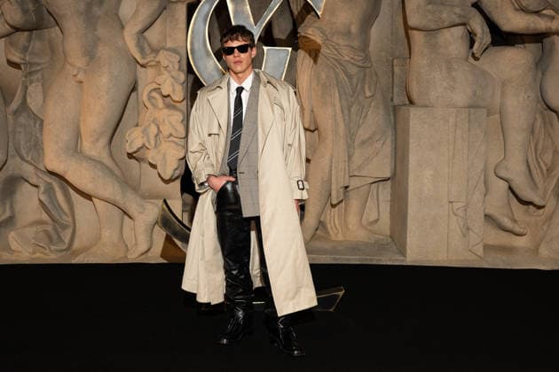 PFW - Saint Laurent Front Row Finn Bennett attends the Saint Laurent Womenswear Fall Winter 2026-2027 show as part of Paris Fashion Week on March 03, 2026 in Paris, France. Photo by Laurent Zabulon ABACAPRESS.COM Paris France  Copyright: xZabulonxLaurent ABACAx