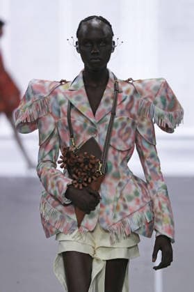 PFW - Anrealage Fecales Runway A model walks the runway during the Anrealage Womenswear Fall Winter 2026-2027 show as part of Paris Fashion Week on March 03, 2026 in Paris, France. Photo by Alain Gil Gonzalez ABACAPRESS.COM Paris France  Copyright: xGonzalezxAlain-Gil ABACAx