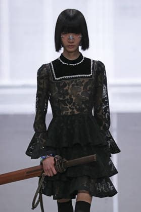 PFW - Anrealage Fecales Runway A model walks the runway during the Anrealage Womenswear Fall Winter 2026-2027 show as part of Paris Fashion Week on March 03, 2026 in Paris, France. Photo by Alain Gil Gonzalez ABACAPRESS.COM Paris France  Copyright: xGonzalezxAlain-Gil ABACAx