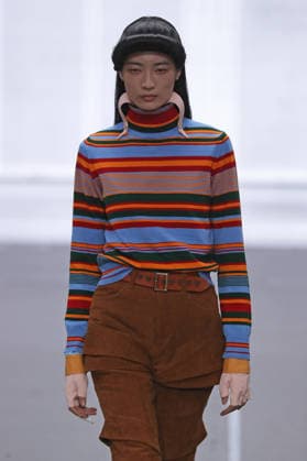 PFW - Anrealage Fecales Runway A model walks the runway during the Anrealage Womenswear Fall Winter 2026-2027 show as part of Paris Fashion Week on March 03, 2026 in Paris, France. Photo by Alain Gil Gonzalez ABACAPRESS.COM Paris France  Copyright: xGonzalezxAlain-Gil ABACAx