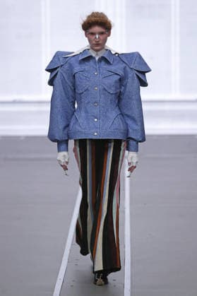 PFW - Anrealage Fecales Runway A model walks the runway during the Anrealage Womenswear Fall Winter 2026-2027 show as part of Paris Fashion Week on March 03, 2026 in Paris, France. Photo by Alain Gil Gonzalez ABACAPRESS.COM Paris France  Copyright: xGonzalezxAlain-Gil ABACAx