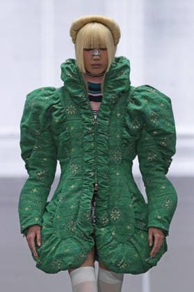PFW - Anrealage Fecales Runway A model walks the runway during the Anrealage Womenswear Fall Winter 2026-2027 show as part of Paris Fashion Week on March 03, 2026 in Paris, France. Photo by Alain Gil Gonzalez ABACAPRESS.COM Paris France  Copyright: xGonzalezxAlain-Gil ABACAx