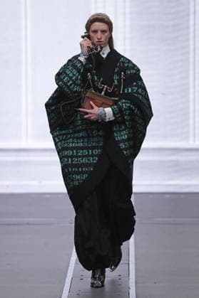PFW - Anrealage Fecales Runway A model walks the runway during the Anrealage Womenswear Fall Winter 2026-2027 show as part of Paris Fashion Week on March 03, 2026 in Paris, France. Photo by Alain Gil Gonzalez ABACAPRESS.COM Paris France  Copyright: xGonzalezxAlain-Gil ABACAx