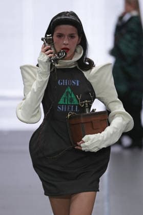 PFW - Anrealage Fecales Runway A model walks the runway during the Anrealage Womenswear Fall Winter 2026-2027 show as part of Paris Fashion Week on March 03, 2026 in Paris, France. Photo by Alain Gil Gonzalez ABACAPRESS.COM Paris France  Copyright: xGonzalezxAlain-Gil ABACAx