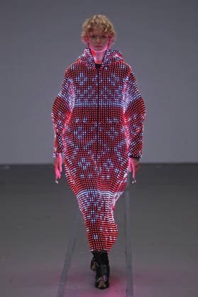 PFW - Anrealage Fecales Runway A model walks the runway during the Anrealage Womenswear Fall Winter 2026-2027 show as part of Paris Fashion Week on March 03, 2026 in Paris, France. Photo by Alain Gil Gonzalez ABACAPRESS.COM Paris France  Copyright: xGonzalezxAlain-Gil ABACAx