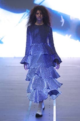 PFW - Anrealage Fecales Runway A model walks the runway during the Anrealage Womenswear Fall Winter 2026-2027 show as part of Paris Fashion Week on March 03, 2026 in Paris, France. Photo by Alain Gil Gonzalez ABACAPRESS.COM Paris France  Copyright: xGonzalezxAlain-Gil ABACAx