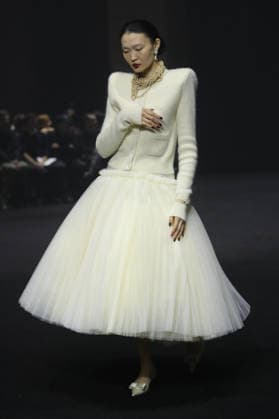 PFW - Matieres Fecales Runway A model walks the runway during the Matieres Fecales Womenswear Fall Winter 2026-2027 show as part of Paris Fashion Week on March 03, 2026 in Paris, France. Photo by Alain Gil Gonzalez ABACAPRESS.COM Paris France  Copyright: xGonzalezxAlain-Gil ABACAx