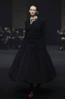 PFW - Matieres Fecales Runway A model walks the runway during the Matieres Fecales Womenswear Fall Winter 2026-2027 show as part of Paris Fashion Week on March 03, 2026 in Paris, France. Photo by Alain Gil Gonzalez ABACAPRESS.COM Paris France  Copyright: xGonzalezxAlain-Gil ABACAx
