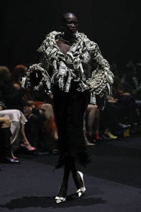 PFW - Matieres Fecales Runway A model walks the runway during the Matieres Fecales Womenswear Fall Winter 2026-2027 show as part of Paris Fashion Week on March 03, 2026 in Paris, France. Photo by Alain Gil Gonzalez ABACAPRESS.COM Paris France  Copyright: xGonzalezxAlain-Gil ABACAx