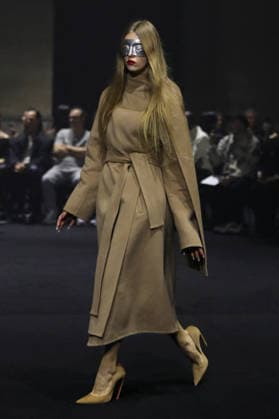 PFW - Matieres Fecales Runway A model walks the runway during the Matieres Fecales Womenswear Fall Winter 2026-2027 show as part of Paris Fashion Week on March 03, 2026 in Paris, France. Photo by Alain Gil Gonzalez ABACAPRESS.COM Paris France  Copyright: xGonzalezxAlain-Gil ABACAx