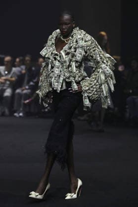 PFW - Matieres Fecales Runway A model walks the runway during the Matieres Fecales Womenswear Fall Winter 2026-2027 show as part of Paris Fashion Week on March 03, 2026 in Paris, France. Photo by Alain Gil Gonzalez ABACAPRESS.COM Paris France  Copyright: xGonzalezxAlain-Gil ABACAx