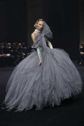 PFW - Matieres Fecales Runway A model walks the runway during the Matieres Fecales Womenswear Fall Winter 2026-2027 show as part of Paris Fashion Week on March 03, 2026 in Paris, France. Photo by Alain Gil Gonzalez ABACAPRESS.COM Paris France  Copyright: xGonzalezxAlain-Gil ABACAx