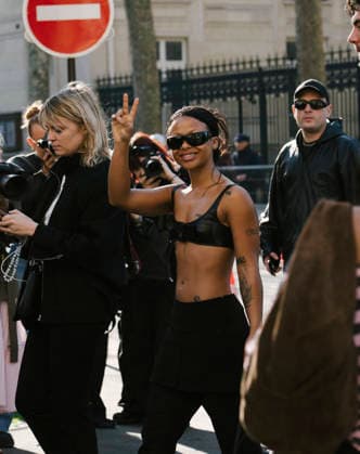 Myhalaherrold at Courrèges Collection Femme Prêt à Porter Automne Hiver 2026 2027 fashion show during Paris Fashion Week, March 4, 2026 Sam Delpech Bestimage Celebrities at Courrèges Women Ready to Wear Fall Winter 2026 2027 Collection fashion show, during Paris Fashion Week Paris France  Copyright: xSamxDelpechx xBestimagexSamxDelpechx xBestimagex