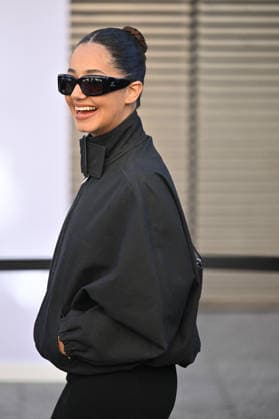 PFW Courreges Outside Arrivals Lena Mahfouf Situations arriving at Courreges show during Fashion Week in Paris, France on March 4, 2026. Photo by Julien Reynaud APS-Medias ABACAPRESS.COM Paris France  Copyright: xReynaudxJulien APS-Medias ABACAx