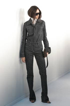 PFW - Courreges - Backstage - Womenswear A model poses backstage prior to the Courrèges Womenswear Fall Winter 2026-2027 show as part of Paris Fashion Week on March 04, 2026 in Paris, France. Photo by Gonzalez Alain-Gil ABACAPRESS.COM Paris Ile-de-France France  Copyright: xGonzalezxAlain-Gil ABACAx
