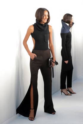 PFW - Courreges - Backstage - Womenswear A model poses backstage prior to the Courrèges Womenswear Fall Winter 2026-2027 show as part of Paris Fashion Week on March 04, 2026 in Paris, France. Photo by Gonzalez Alain-Gil ABACAPRESS.COM Paris Ile-de-France France  Copyright: xGonzalezxAlain-Gil ABACAx