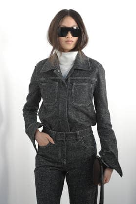 PFW - Courreges - Backstage - Womenswear A model poses backstage prior to the Courrèges Womenswear Fall Winter 2026-2027 show as part of Paris Fashion Week on March 04, 2026 in Paris, France. Photo by Gonzalez Alain-Gil ABACAPRESS.COM Paris Ile-de-France France  Copyright: xGonzalezxAlain-Gil ABACAx