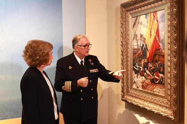 04-03-2026 Madrid Queen Sofia visited the La Bandera que vino de la Mar. Los colores que nos identifican ( Flag that came from the sea, the colors that identify us) exhibition at the Naval museum in Madrid. Â  Copyright: xPPEx