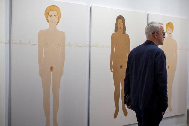 March 4, 2026, Madrid, Madrid, Spain: A visitor observes Kubra Khademi s work, titled Bread, Work, and Freedom, which portrays, from left to right, Ursula von der Leyen, President of the European Commission, Kamala Harris, US Congresswoman, and Angela Merkel, Chancellor of the Federal Republic of Germany, during the opening of ARCO (Spain s International Contemporary Art Fair) at its 45th edition at the IFEMA exhibition center in Madrid. Madrid Spain - ZUMAs296 20260304_znp_s296_010 Copyright: xLuisxSotox