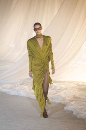 PFW - Balmain Runway A model walks the runway during the Balmain Womenswear Fall Winter 2026-2027 show as part of Paris Fashion Week on March 04, 2026 in Paris, France. Photo by Alexis Jumeau ABACAPRESS.COM Paris France  Copyright: xJumeauxAlexis ABACAx