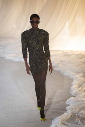 PFW - Balmain Runway A model walks the runway during the Balmain Womenswear Fall Winter 2026-2027 show as part of Paris Fashion Week on March 04, 2026 in Paris, France. Photo by Alexis Jumeau ABACAPRESS.COM Paris France  Copyright: xJumeauxAlexis ABACAx
