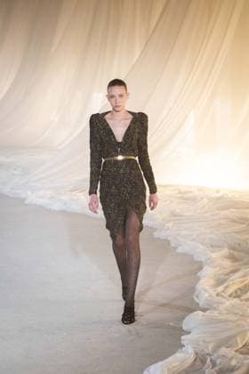 PFW - Balmain Runway A model walks the runway during the Balmain Womenswear Fall Winter 2026-2027 show as part of Paris Fashion Week on March 04, 2026 in Paris, France. Photo by Alexis Jumeau ABACAPRESS.COM Paris France  Copyright: xJumeauxAlexis ABACAx