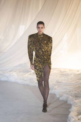 PFW - Balmain Runway A model walks the runway during the Balmain Womenswear Fall Winter 2026-2027 show as part of Paris Fashion Week on March 04, 2026 in Paris, France. Photo by Alexis Jumeau ABACAPRESS.COM Paris France  Copyright: xJumeauxAlexis ABACAx