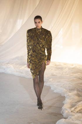 PFW - Balmain Runway A model walks the runway during the Balmain Womenswear Fall Winter 2026-2027 show as part of Paris Fashion Week on March 04, 2026 in Paris, France. Photo by Alexis Jumeau ABACAPRESS.COM Paris France  Copyright: xJumeauxAlexis ABACAx