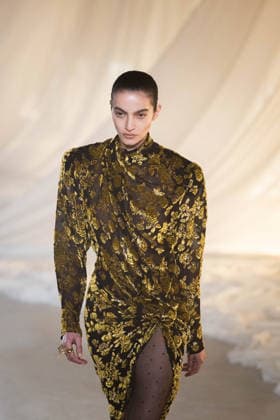 PFW - Balmain Runway A model walks the runway during the Balmain Womenswear Fall Winter 2026-2027 show as part of Paris Fashion Week on March 04, 2026 in Paris, France. Photo by Alexis Jumeau ABACAPRESS.COM Paris France  Copyright: xJumeauxAlexis ABACAx