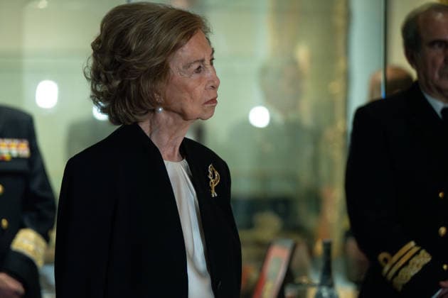 Queen Sofia Visits The Exhibition The Flag That Came From The Sea. The Colours That Identify Us Queen Sofia of Spain visits the exhibition The flag that came from the sea. The colours that identify us at the Naval Museum in Madrid. Madrid Spain Copyright: xAtilanoxGarciax xSOPAxImagesx photos07140