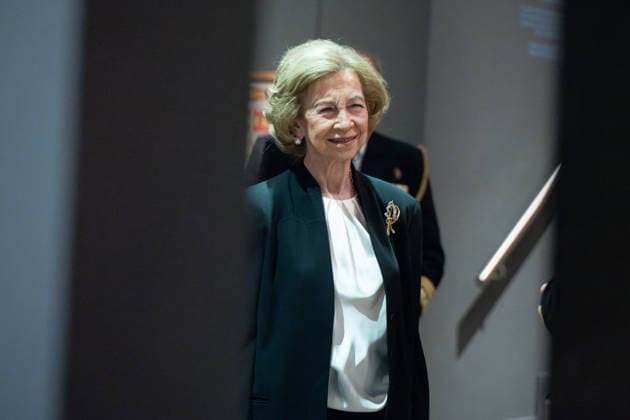 Queen Sofia Visits The Exhibition The Flag That Came From The Sea. The Colours That Identify Us Queen Sofia of Spain visits the exhibition The flag that came from the sea. The colours that identify us at the Naval Museum in Madrid. Madrid Spain Copyright: xAtilanoxGarciax xSOPAxImagesx photos07142