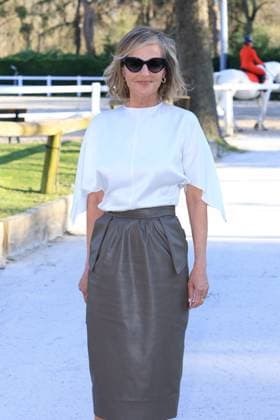 Jerome Domine - PFW - Stella McCartney Photocall - Bela Helen Hunt pictured at photocall of the Stella McCartney fashion show during Paris Fashion Week on March 4, 2026 in Paris, France. Photo by Jerome Domine ABACAPRESS.COM Paris France  Copyright: xDominexJerome ABACAx