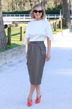 Jerome Domine - PFW - Stella McCartney Photocall - Bela Helen Hunt pictured at photocall of the Stella McCartney fashion show during Paris Fashion Week on March 4, 2026 in Paris, France. Photo by Jerome Domine ABACAPRESS.COM Paris France  Copyright: xDominexJerome ABACAx