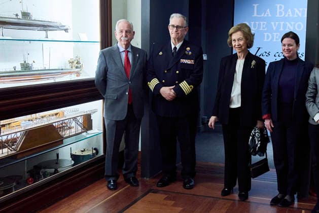 March 4, 2026, Madrid, Madrid, Spain: QUEEN SOFIA visits the exhibition The flag that came from the sea. The colours that identify us Madrid Spain - ZUMAc260 20260304_zep_c260_004 Copyright: xMikexChicorrox