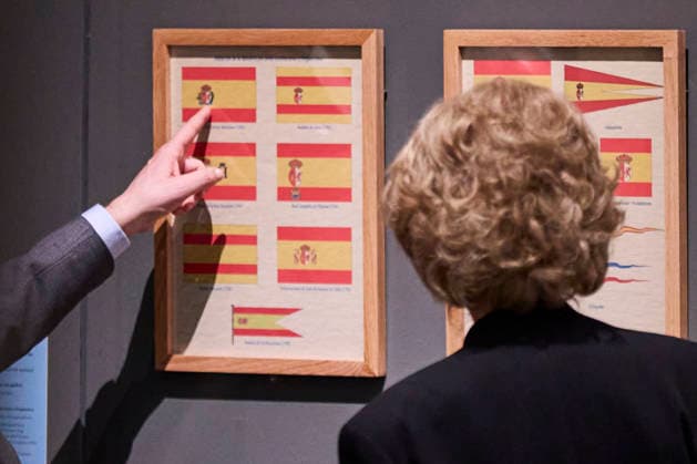 March 4, 2026, Madrid, Madrid, Spain: QUEEN SOFIA visits the exhibition The flag that came from the sea. The colours that identify us Madrid Spain - ZUMAc260 20260304_zep_c260_019 Copyright: xMikexChicorrox