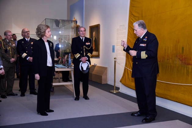 March 4, 2026, Madrid, Madrid, Spain: QUEEN SOFIA visits the exhibition The flag that came from the sea. The colours that identify us Madrid Spain - ZUMAc260 20260304_zep_c260_022 Copyright: xMikexChicorrox