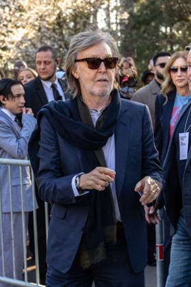 PFW Stella McCartney Outside Arrivals NB Paul McCartney arrived at the Stella McCartney Womenswear Fall Winter 2026-2027 show as part of Paris Fashion Week on March 04, 2026 in Paris, France. Photo by Nasser Berzane ABACAPRESS.COM Paris France  Copyright: xBerzanexNasser ABACAx
