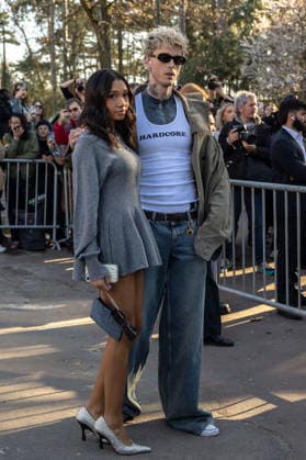 PFW Stella McCartney Outside Arrivals NB Machine Gun Kelly, Casie Baker arrived at the Stella McCartney Womenswear Fall Winter 2026-2027 show as part of Paris Fashion Week on March 04, 2026 in Paris, France. Photo by Nasser Berzane ABACAPRESS.COM Paris France  Copyright: xBerzanexNasser ABACAx