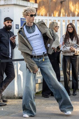 PFW Stella McCartney Outside Arrivals NB Machine Gun Kelly arrived at the Stella McCartney Womenswear Fall Winter 2026-2027 show as part of Paris Fashion Week on March 04, 2026 in Paris, France. Photo by Nasser Berzane ABACAPRESS.COM Paris France  Copyright: xBerzanexNasser ABACAx