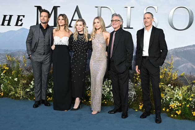 Patrick J. Adams, Beau Garrett, Michelle Pfeiffer, Elle Chapman, Kurt Russell and Matthew Fox attends The Madison UK Premiere at Cineworld Leicester Square in London, England. UK. Wednesday 4th March 2026. Copyright: xJamesxWarrenx THE MADISON - UK PREMIERE114