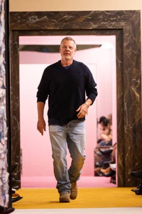 PFW - Acne Studios Runway AJ Sweden fashion designer Jonny Johansson acknowledges the audience at the end of the Acne Studios Women s Ready to Wear Fall Winter 2026-2027 collection fashion show as part of the Paris Women Fashion Week, in Paris, on March 4, 2026. Photo by Alexis Jumeau ABACAPRESS.COM Paris France  Copyright: xJumeauxAlexis ABACAx