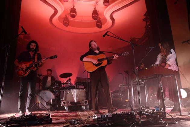 David Powys, Josh Bentley, Sam Bentley and Christina Lacy, from left, from the band The Paper Kites at a concert at Metropol in Berlin, March 4, 2026 The Paper Kites concert Berlin