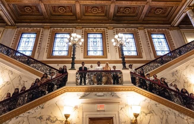 March 4, 2026, Bronx, New York, USA: Choir from Brooklyn public school performs during Lang Lang International Music Foundation bi-annual gala at Metropolitan Club in New York, NY on March 4, 2026. Bronx USA - ZUMAr339 20260304_znp_r339_065 Copyright: xLevxRadinx