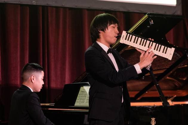 March 4, 2026, Bronx, New York, USA: Young musicians, recipients of foundation Taige Wang and Alexander Liu perform during Lang Lang International Music Foundation bi-annual gala at Metropolitan Club in New York, NY on March 4, 2026. Bronx USA - ZUMAr339 20260304_znp_r339_107 Copyright: xLevxRadinx