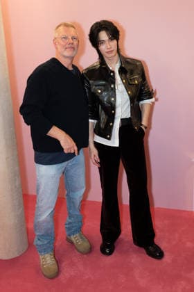 PFW - Acne Studios Front Row Designer Jonny Johansson and Win Metawin attend the Acne Studios Womenswear Fall Winter 2026-2027 show as part of Paris Fashion Week on March 04, 2026 in Paris, France. Photo by Laurent Zabulon ABACAPRESS.COM Paris France  Copyright: xZabulonxLaurent ABACAx