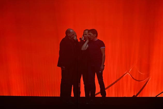 I Muvrini In Concert - Paris I Muvrini, Jean-François Bernardini, Alain Bernardini, Stéphane Mangiantini performs at the l Olympia in Paris, France on March 4, 2026. Photo by Christophe Meng ABACAPRESS.COM Paris France  Copyright: xMengxChristophe ABACAx