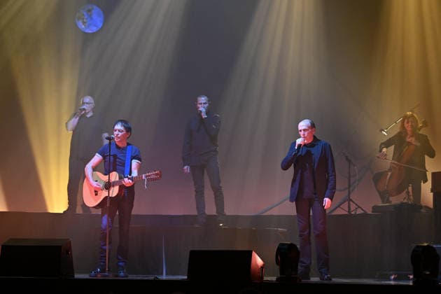 I Muvrini In Concert - Paris I Muvrini, Jean-François Bernardini, Alain Bernardini, Stéphane Mangiantini performs at the l Olympia in Paris, France on March 4, 2026. Photo by Christophe Meng ABACAPRESS.COM Paris France  Copyright: xMengxChristophe ABACAx