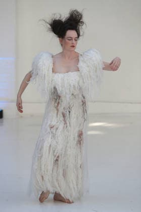 PFW - Reverie by Caroline Hu Runway A model walks the runway during the Reverie by Caroline Hu Womenswear Fall Winter 2026-2027 show as part of Paris Fashion Week on March 04, 2026 in Paris, France. Photo by Alain Gil Gonzalez ABACAPRESS.COM Paris France  Copyright: xGonzalezxAlain-Gil ABACAx