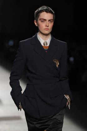 PFW - Dries Van Noten Runway A model walks the runway during the Dries Van Noten Womenswear Fall Winter 2026-2027 show as part of Paris Fashion Week on March 04, 2026 in Paris, France. Photo by Alain Gil Gonzalez ABACAPRESS.COM Paris France  Copyright: xGonzalezxAlain-Gil ABACAx
